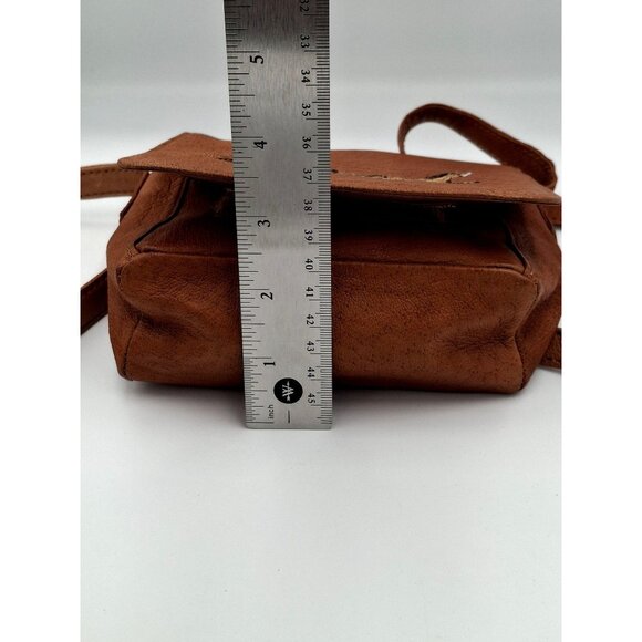 Brown Faux Leather Crossbody Bag With Embroidered Running Horses Design - Picture 9 of 10